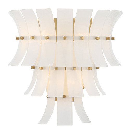 Crystorama Lighting Crystorama Lighting Abigail Aged Brass Sconce ABI-2002-AG-WH