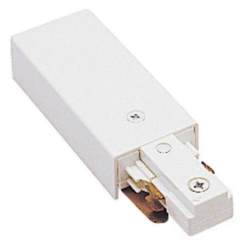 WAC Lighting White J Track 2-Circuit Live End Connector