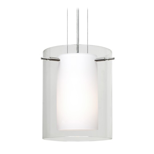 Besa Lighting Besa Lighting Pahu Satin Nickel LED Mini-Pendant Light 1KG-C00607-LED-SN