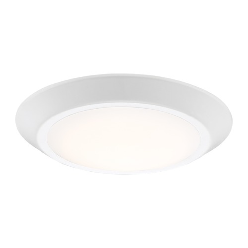 Verge 7.75-Inch LED Flush Mount in White Lustre by Quoizel Lighting