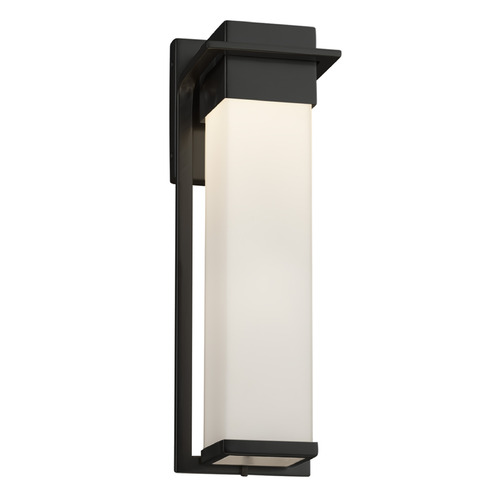 Justice Design Group Pacific Matte Black LED Outdoor Wall Light