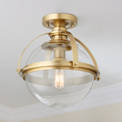 Aged Brass Semi-Flush Mount by Quorum Lighting