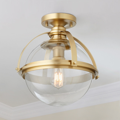 Quorum Lighting Aged Brass Semi-Flush Mount by Quorum Lighting 38-13-80