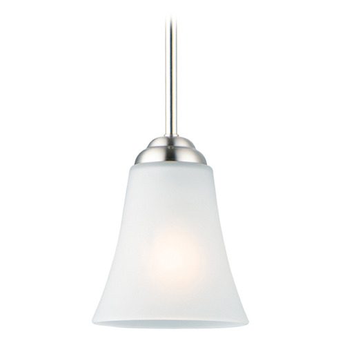 Maxim Lighting Vital Satin Nickel Mini-Pendant Light with Bell Shade