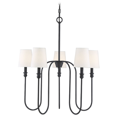 27.25-Inch Chandelier in Aged Iron by Meridian