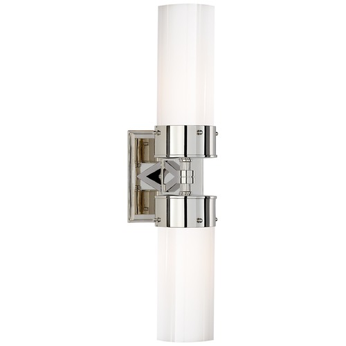 Visual Comfort Signature Collection Thomas OBrien Marais Bath Sconce in Polished Nickel by Visual Comfort Signature TOB2315PNWG