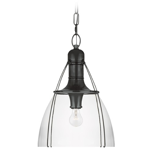 Visual Comfort Signature Collection Chapman & Myers Prestwick 18-Inch Pendant in Bronze by Visual Comfort Signature CHC5476BZCG