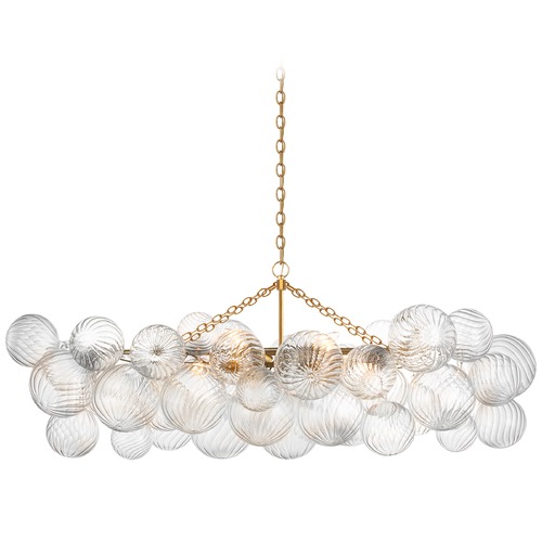 Visual Comfort Signature Collection Julie Neill Talia Linear Chandelier in Gild by Visual Comfort Signature JN5116GCG