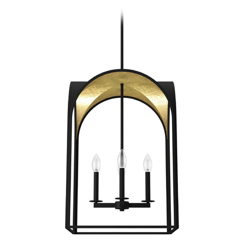 Hunter Fan Company Dukestown Natural Black Iron & Gold Leaf Pendant Light