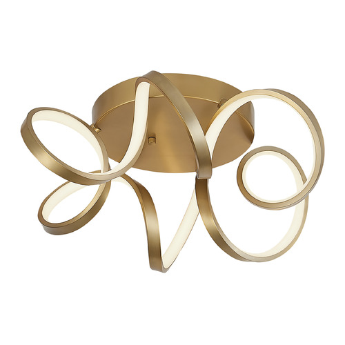 Kuzco Lighting Synergy Antique Brass LED Flushmount Light