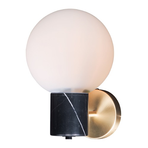 Vesper Satin Brass & Black Sconce by Maxim Lighting
