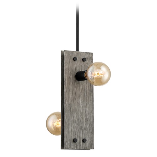 Satco Lighting Stella Driftwood & Black Accents Pendant by Satco Lighting 60/7232