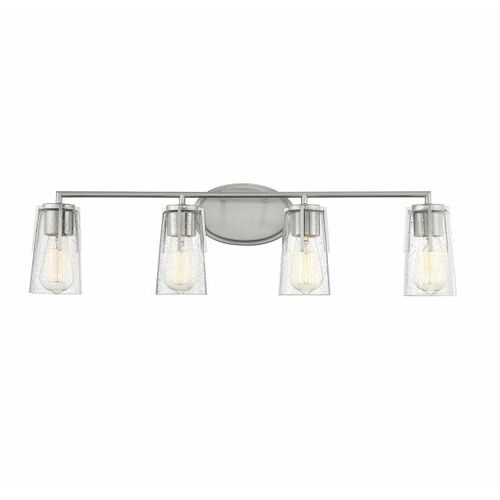 Sacremento 4-Light Bath Light in Satin Nickel by Savoy House