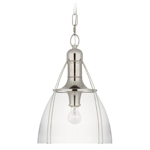 Chapman & Myers Prestwick 18-Inch Pendant in Nickel by Visual Comfort Signature