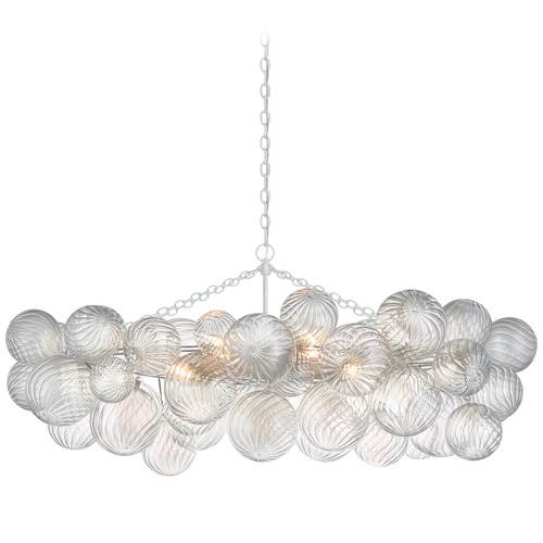 Visual Comfort Signature Collection Julie Neill Talia Linear Chandelier in Plaster White by Visual Comfort Signature JN5116PWCG