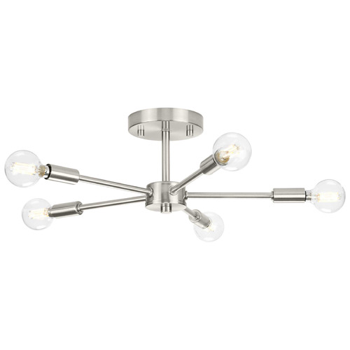 Progress Lighting Delayne Brushed Nickel Semi-Flushmount Light