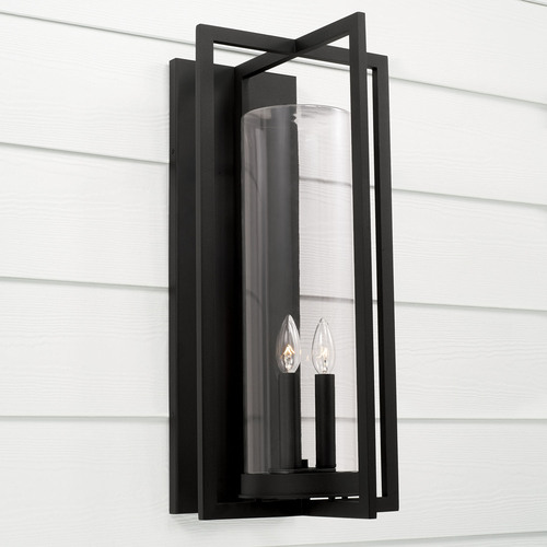 Kent 25-Inch Outdoor Wall Light in Black by Capital Lighting