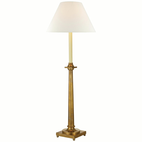 Visual Comfort Signature Collection Chapman & Myers Swedish Column Lamp in Antique Brass by VC Signature CHA8461ABL
