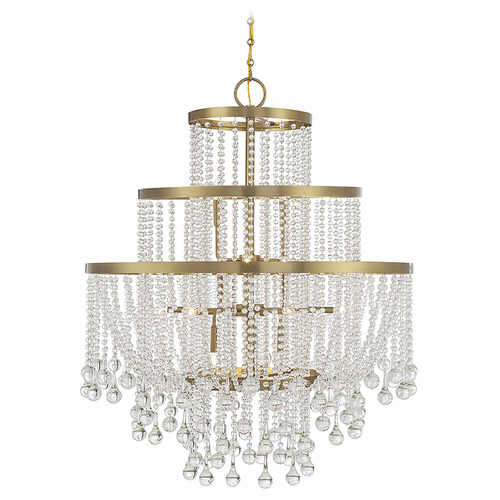 Luna Warm Brass Chandelier by Savoy House