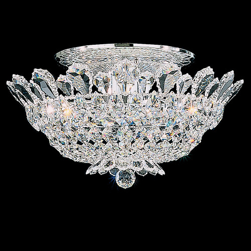 Schonbek Worldwide Lighting Trilliane Polished Stainless Steel Semi-Flushmount Light