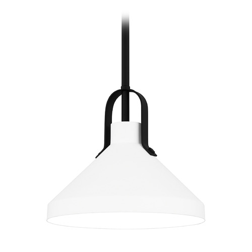 Quoizel Lighting Brink Matte Black Mini-Pendant Light with Conical Shade