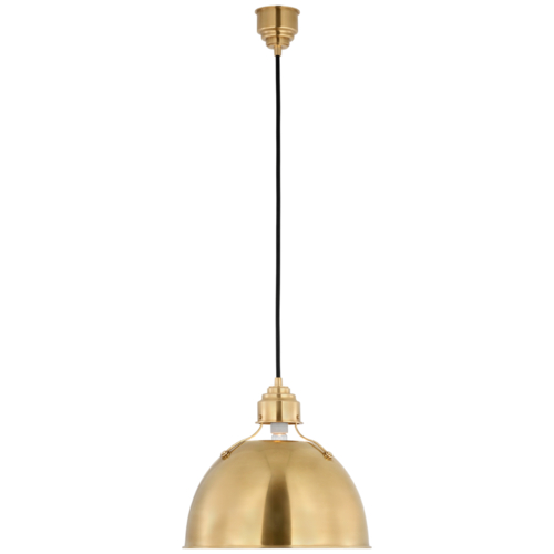 Visual Comfort Signature Collection Eugene 15.50-Inch Pendant in Antique Brass by Visual Comfort Signature TOB5013HAB
