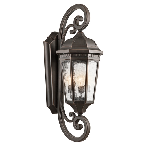 Courtyard 40.25-Inch Outdoor Wall Light in Rubbed Bronze by Kichler Lighting
