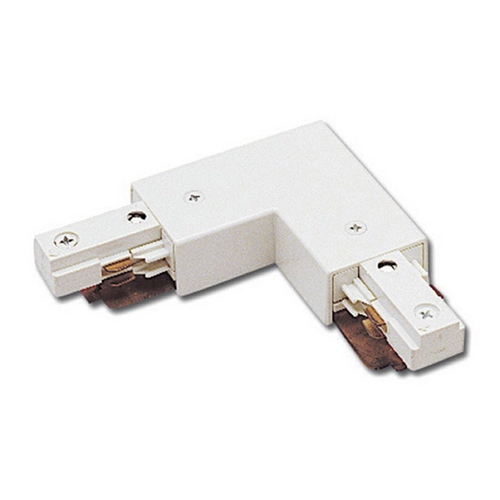WAC Lighting White J Track 2-Circuit Left L Connector