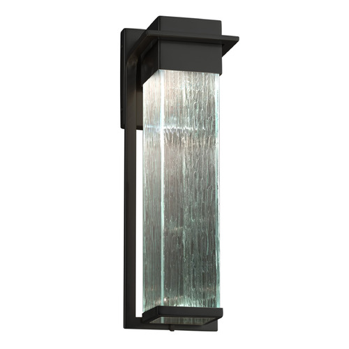 Justice Design Group Pacific Matte Black LED Outdoor Wall Light