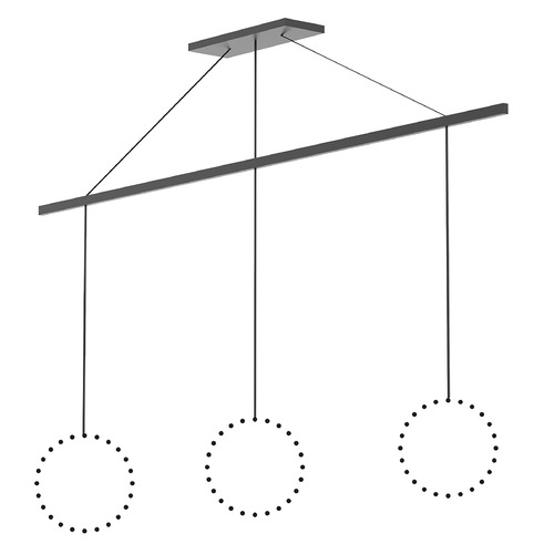 Marquee Black 47.25-Inch Linear Pendant Canopy System by Kuzco Lighting