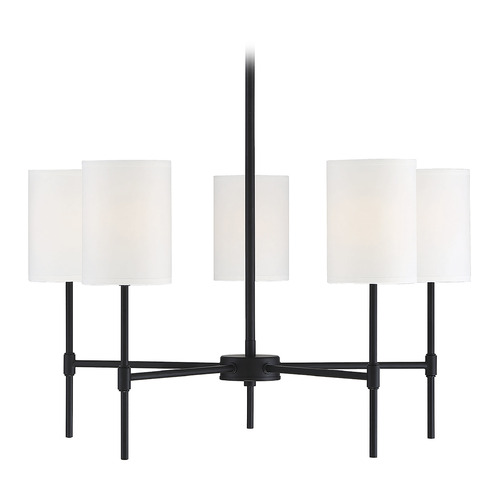 25-Inch Chandelier in Matte Black by Meridian