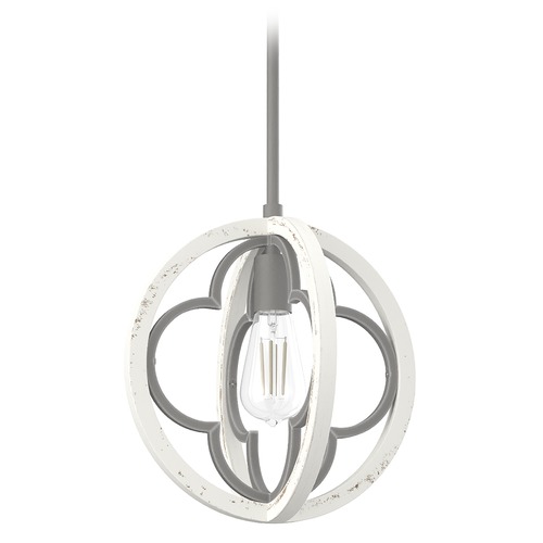 Hunter Fan Company Gablecrest Painted Concrete Rustic White Pendant by Hunter Fan Company 19092