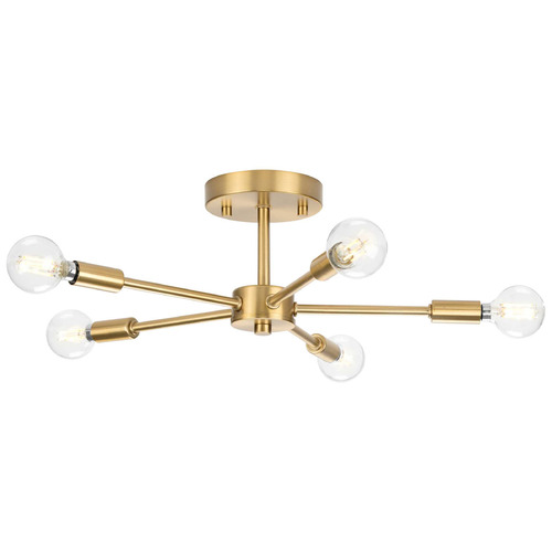 Progress Lighting Delayne Brushed Bronze Semi-Flushmount Light