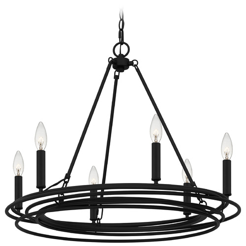 Quoizel Lighting Calliope Matte Black Chandelier