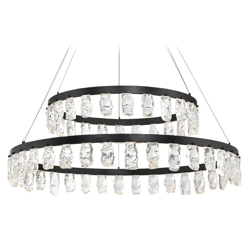George Kovacs Arctic Glacier Coal LED Chandelier