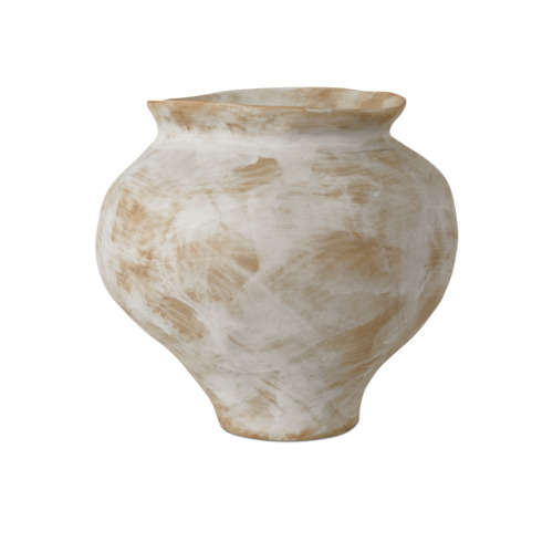 Monte Carlo Vase Set of 2 in Antique White & Brown by Currey & Company