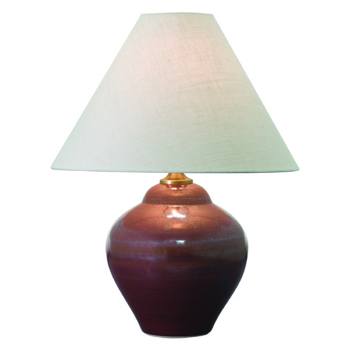 House of Troy Lighting Scatchard Stoneware Iron Red Table Lamp by House of Troy Lighting GS130-IR