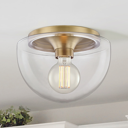 Grace Aged Brass LED Flush Mount by Mitzi by Hudson Valley