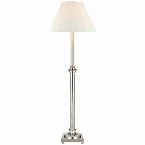 Chapman & Myers Swedish Column Lamp in Polished Nickel by VC Signature