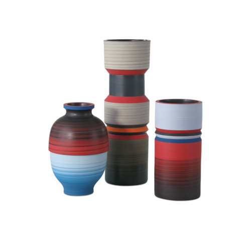 Happy 80s Vase Set of 3 in Mixed Finishes by Currey & Company