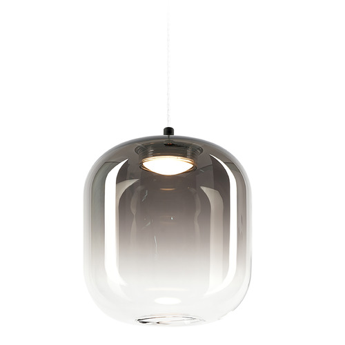 Matteo Lighting Refrax Matte Black LED Mini-Pendant Light with Cylindrical Shade