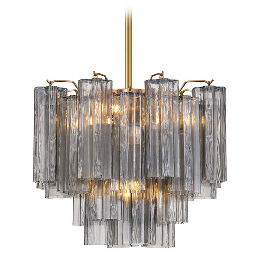 Crystorama Lighting Crystorama Lighting Addis Aged Brass Mini-Chandelier ADD-300-AG-SM