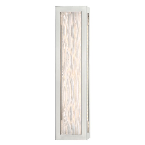 Shock Waves Brushed Nickel LED Vertical Bathroom Light by Modern Forms