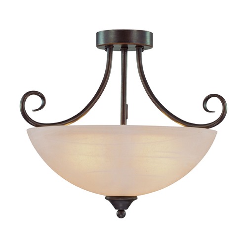 Craftmade Lighting Raleigh 18.50-Inch Old Bronze Semi-Flush Mount by Craftmade Lighting 25333-OB