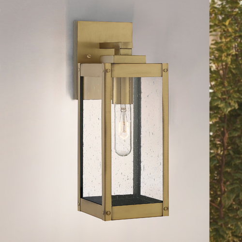 Westover Antique Brass Outdoor Wall Light by Quoizel Lighting