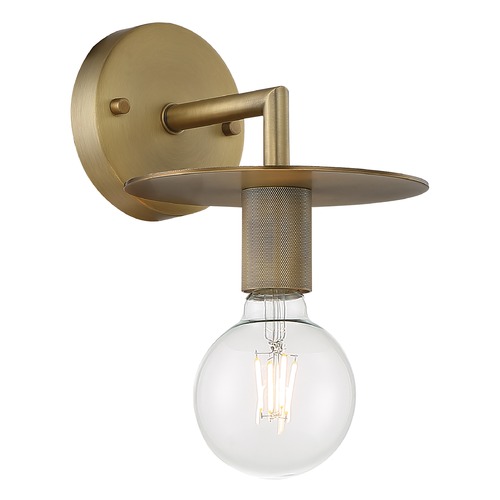 Bizet Vintage Brass Sconce by Satco Lighting