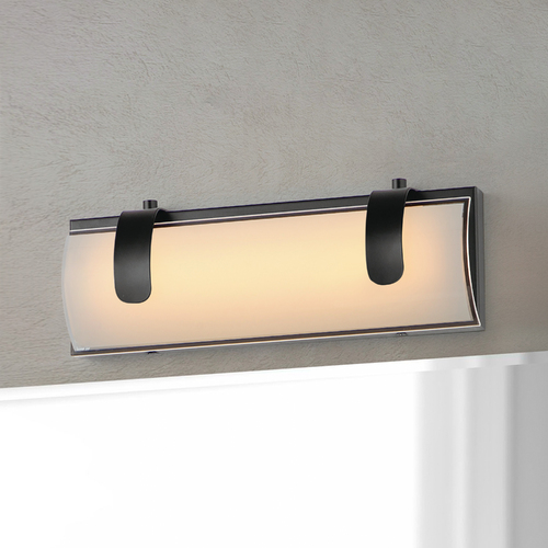 Clutch 13-Inch LED Vanity Light in Matte Black by ET2 Lighting