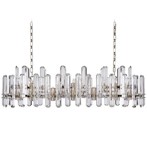 Aerin Bonnington Linear Chandelier in Nickel by Visual Comfort Signature