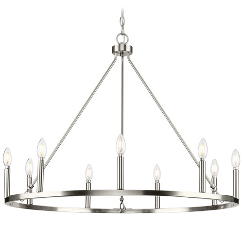 Progress Lighting Progress Lighting Cowan 5-Light Brushed Nickel Chandelier P400314-009