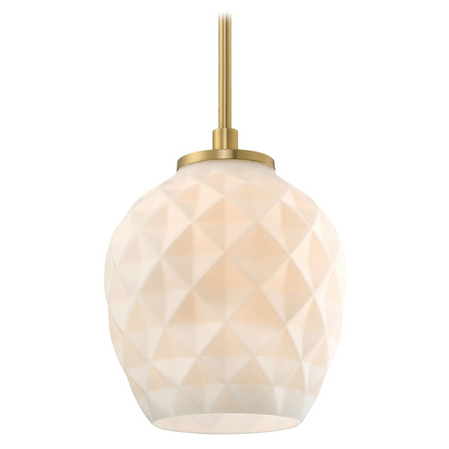 Designers Fountain Dita Brushed Gold Mini-Pendant Light with Bowl / Dome Shade